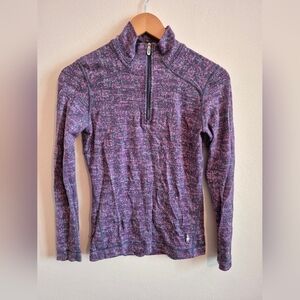 100% Merino Wool Smartwool 1/4 Zip Sweater Medium *Damaged